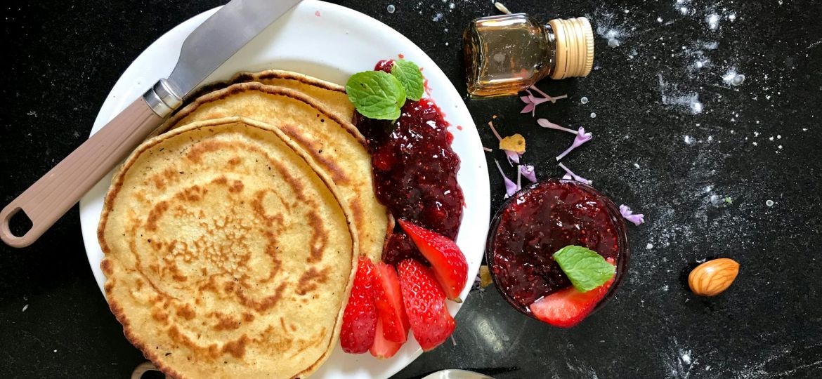 Pannenkoeken met vers fruit