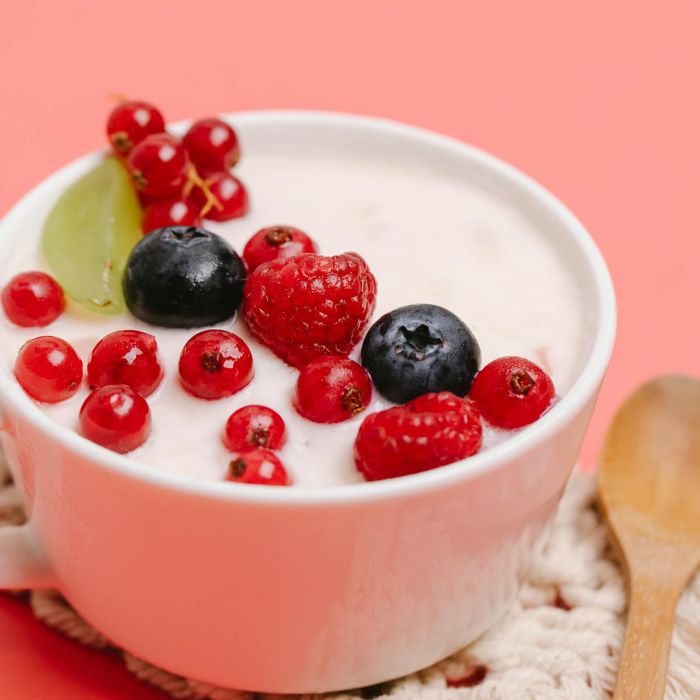 yoghurt met frambozen