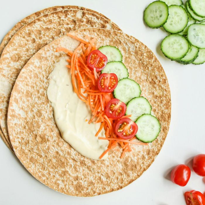 wrap met hummus en groenten